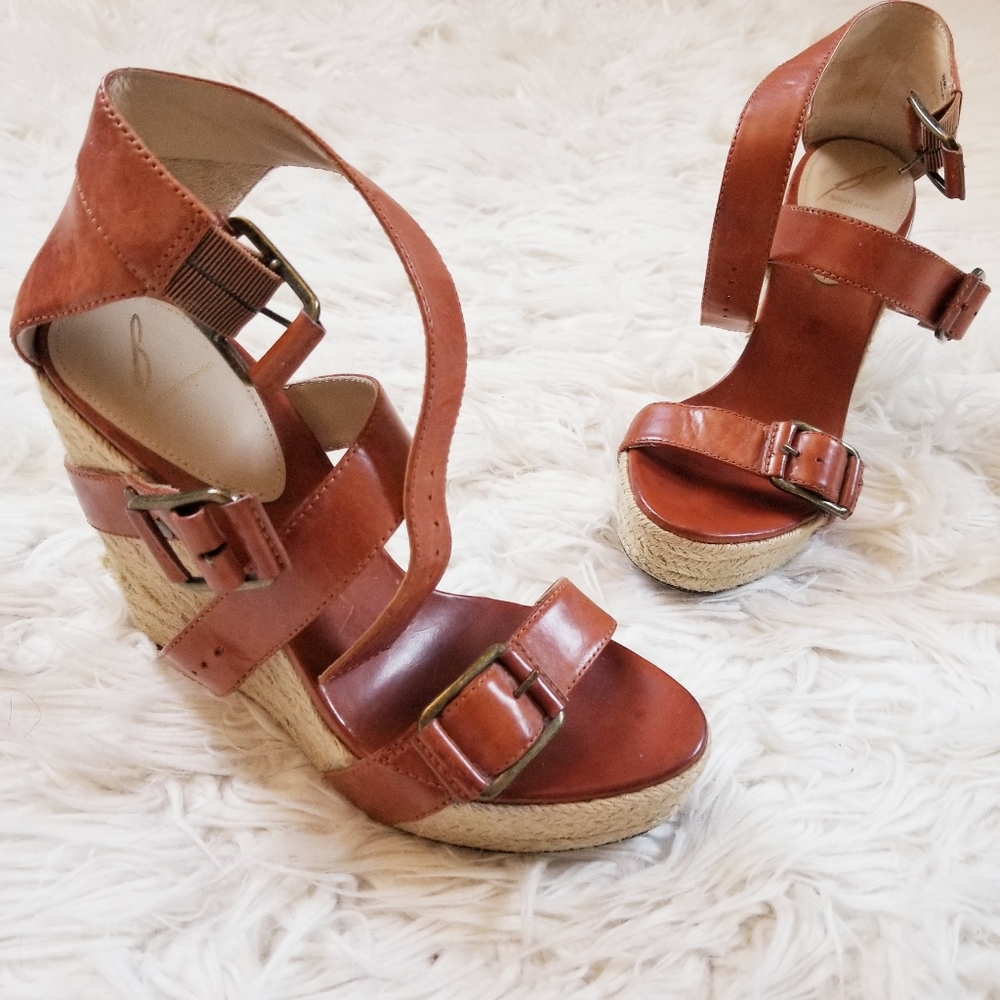 Brian Atwood Espadrille Platform Wedge Sandals
